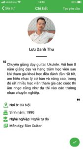 dạy kèm đàn guitar tại nhà