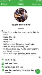 dạy kèm đàn guitar tại nhà