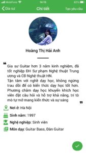 dạy kèm đàn guitar tại nhà