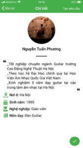 dạy kèm đàn guitar tại nhà