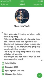 dạy kèm đàn guitar tại nhà