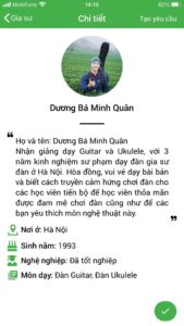 dạy kèm đàn guitar tại nhà